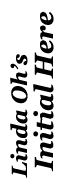 Linda Oh's Initial Here